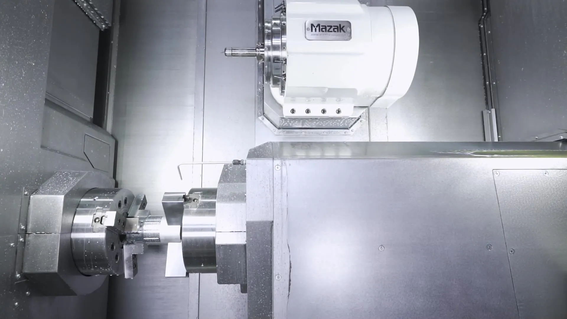Mazak turning center — real footage